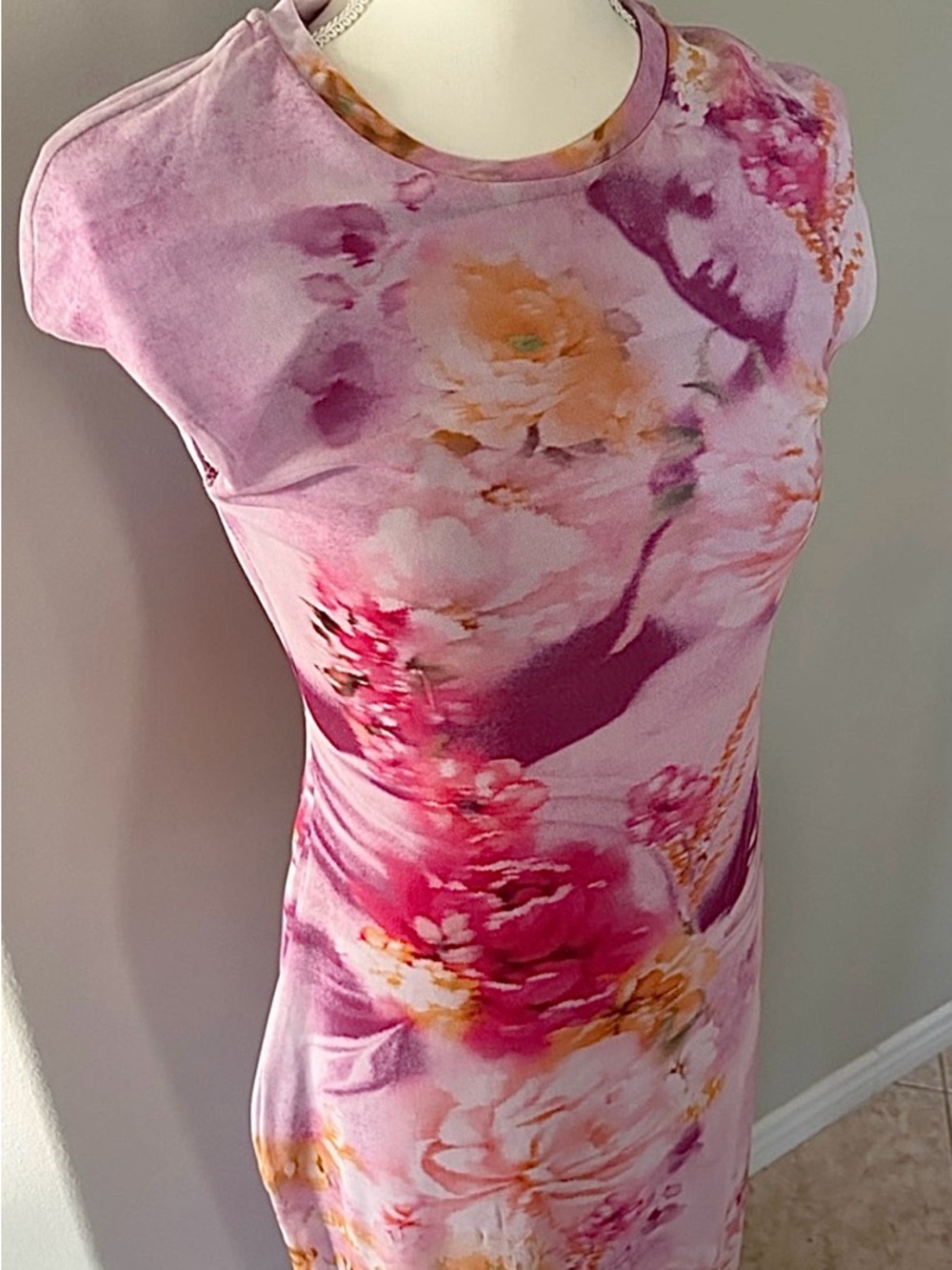 AFRM Pink Floral Midi Dress - Picture 3 of 4